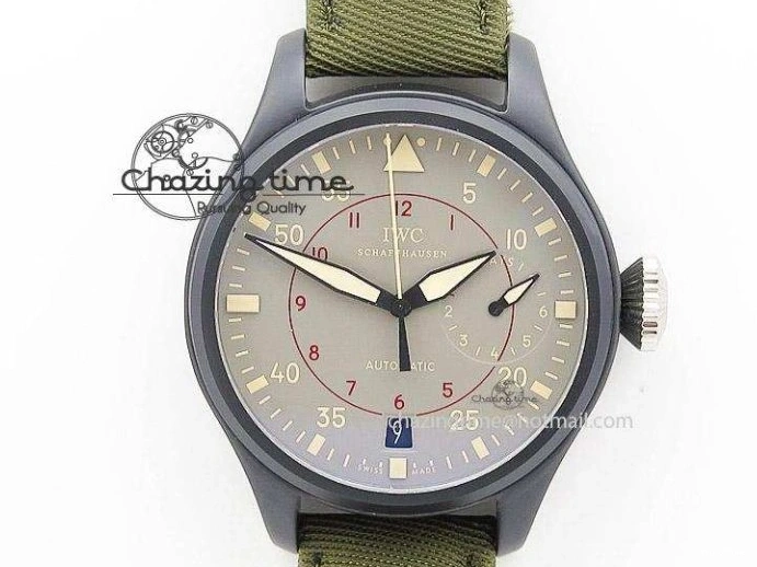 MIROTIME 0312 Mark XVIII IW327006 Titanium M+F 1:1 Best Edition Black Dial on Brown Leather Strap A Efficient 7052